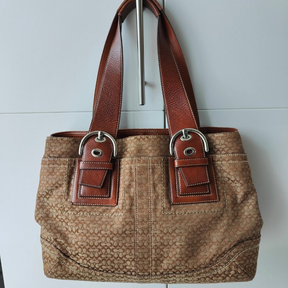 Pre-Owned Coach Tan Soho Micro Signature Satchel